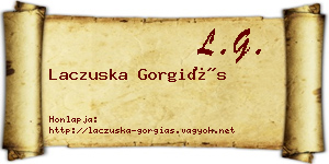 Laczuska Gorgiás névjegykártya